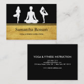 Elegant Yoga Instructor Visitenkarte (Vorne/Hinten)