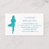 Elegant Yoga Instructor Visitenkarte (Rückseite)