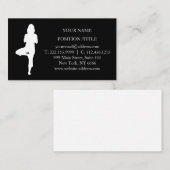 Elegant Yoga Instructor Visitenkarte (Vorne/Hinten)