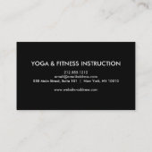Elegant Yoga Instructor Visitenkarte (Rückseite)