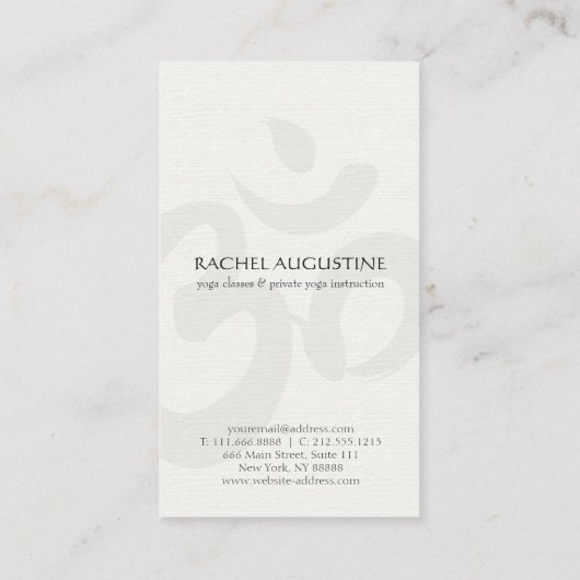 Elegant YOGA Instructor White Gold Floral Mandala Visitenkarte (Rückseite)