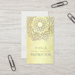 Elegant YOGA Meditation Instructor Mandala Floral Visitenkarte