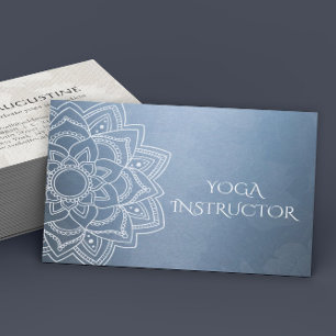 Elegant YOGA Meditation Instructor Mandala Floral Visitenkarte