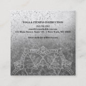 Elegant Yoga Quadratische Visitenkarte (Rückseite)