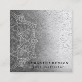 Elegant Yoga Quadratische Visitenkarte (Vorderseite)