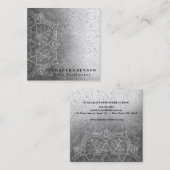 Elegant Yoga Quadratische Visitenkarte (Vorne/Hinten)