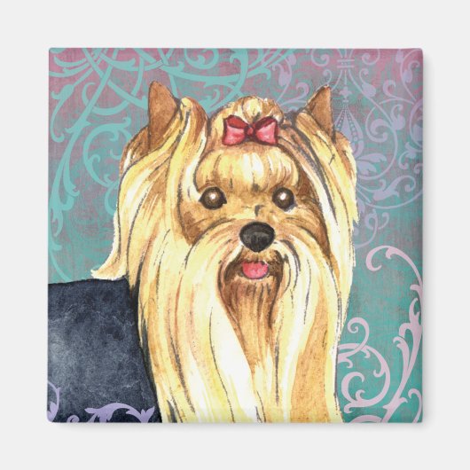 Elegant Yorkie Magnet (Vorne)