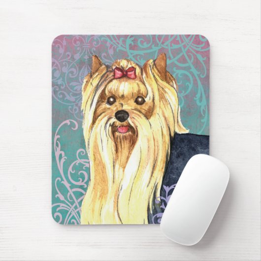 Elegant Yorkie Mousepad (Mit Mouse)
