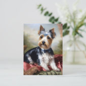 Elegant Yorkshire Terrier Beauty Postkarte (Stehend Vorderseite)