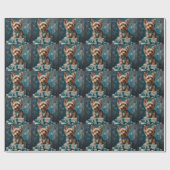 Elegant Yorkshire Terrier Dog Holiday Gift Stack Geschenkpapier (Flach)