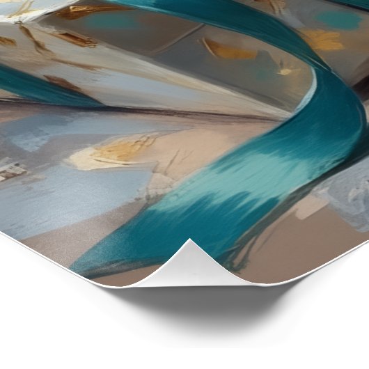 Elegant Yorkshire Terrier Dog Holiday Gift Stack Poster (Ecke)