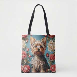Elegant Yorkshire Terrier Rose Garden Tasche