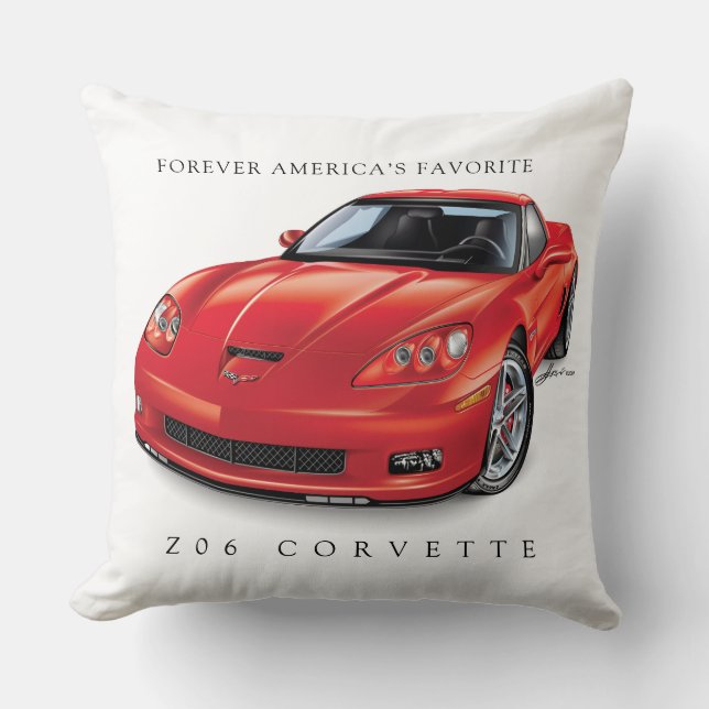 ELEGANT Z-06 VETTE ILLUSTRATION KISSEN (Vorderseite)