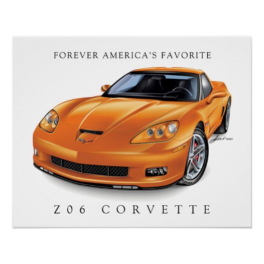 ELEGANT Z-06 VETTE ILLUSTRATION POSTER (Vorderseite)