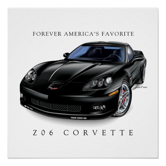 ELEGANT Z-06 VETTE ILLUSTRATION POSTER (Vorderseite)
