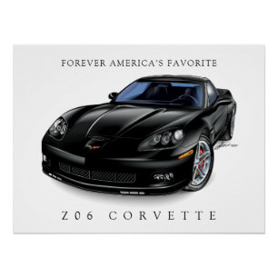 ELEGANT Z-06 VETTE ILLUSTRATION POSTER