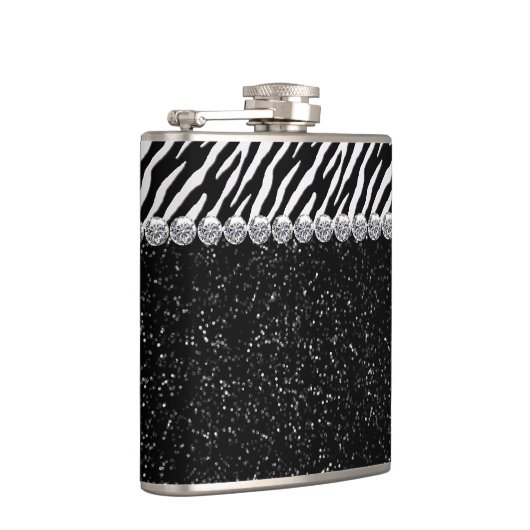 Elegant Zebra Flachmann (Rechts)