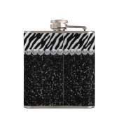 Elegant Zebra Flachmann (Rückseite)