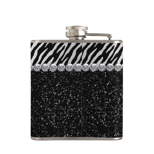 Elegant Zebra Flachmann (Rückseite)