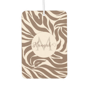 Elegant Zebra Mocha Pattern Autolufterfrischer