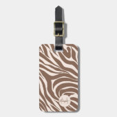 Elegant Zebra Mocha Pattern Gepäckanhänger (Vorderseite vertikal)