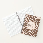 Elegant Zebra Mocha Pattern Notizblock (Innenseite)