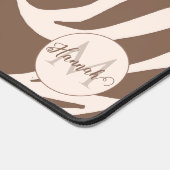Elegant Zebra Mocha Pattern Schreibtischunterlage (Ecke)