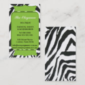 Elegant Zebra Pattern Visitenkarte (Vorne/Hinten)
