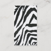 Elegant Zebra Pattern Visitenkarte (Rückseite)