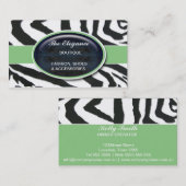 Elegant Zebra Pattern Visitenkarte (Vorne/Hinten)