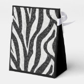 Elegant Zebra Print Favor Box Geschenkschachtel (Rückseite)