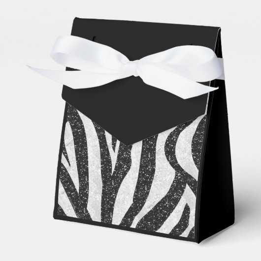 Elegant Zebra Print Favor Box Geschenkschachtel (Vorderseite)