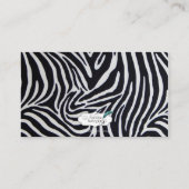 Elegant Zebra Stripe Wedding Platzkarte (Rückseite)