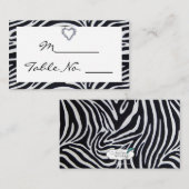 Elegant Zebra Stripe Wedding Platzkarte (Vorne/Hinten)