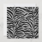 Elegant Zebra Wedding Einladung (Rückseite)