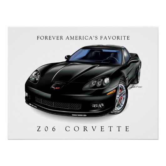 ELEGANT ZEE-O SIX AUTOMOBILE ILLUSTRATION POSTER (Vorderseite)