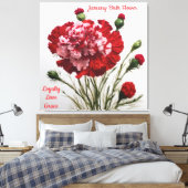 Elegant & zeitlos Januar Geburtskarnation der Blum Leinwanddruck (Insitu (Schlafzimmer))