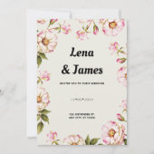 Elegant & zeitlos weiße Blüte Einladung (Vorderseite)