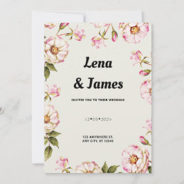 Elegant & zeitlos weiße Blüte Einladung