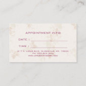 Elegant Zen Lotus Massage | Wellness-Center-Ernenn Terminkarte (Rückseite)