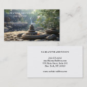 Elegant Zen Yoga Healing Health Visitenkarte (Vorne/Hinten)