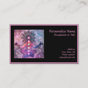 Elegant Zen Yoga Lotus Meditation Chakra Visitenkarte
