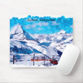 Elegant Zermatt Schweiz Schweizer Alpen Winter Mousepad (Mit Mouse)