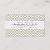 ELEGANT Zickzack Goldstreifen Visitenkarte (Rückseite)