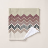 Elegant Zig Zag Badhandtuch Set (Waschlappen)