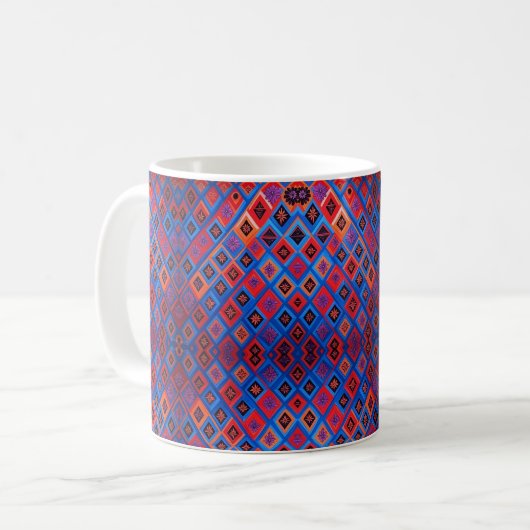 Elegant Zigzag Keramik Tasse (Vorderseite Links)