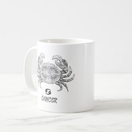 Elegant Zodiac sign Coffee Tasse (Vorderseite Links)