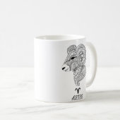 Elegant Zodiac sign Coffee Tasse (VorderseiteRechts)