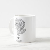 Elegant Zodiac sign Coffee Tasse (Vorderseite Links)