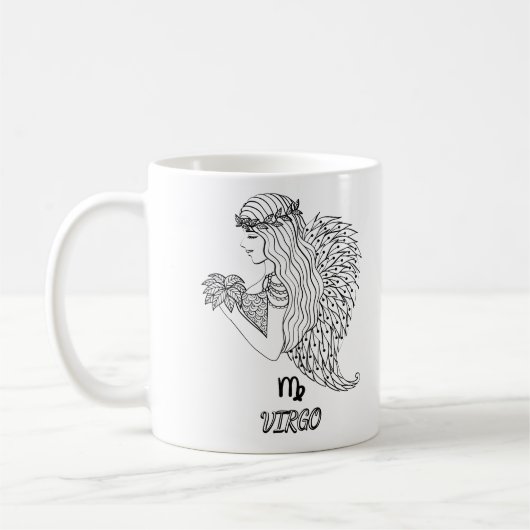 Elegant Zodiac sign Coffee Tasse (Links)